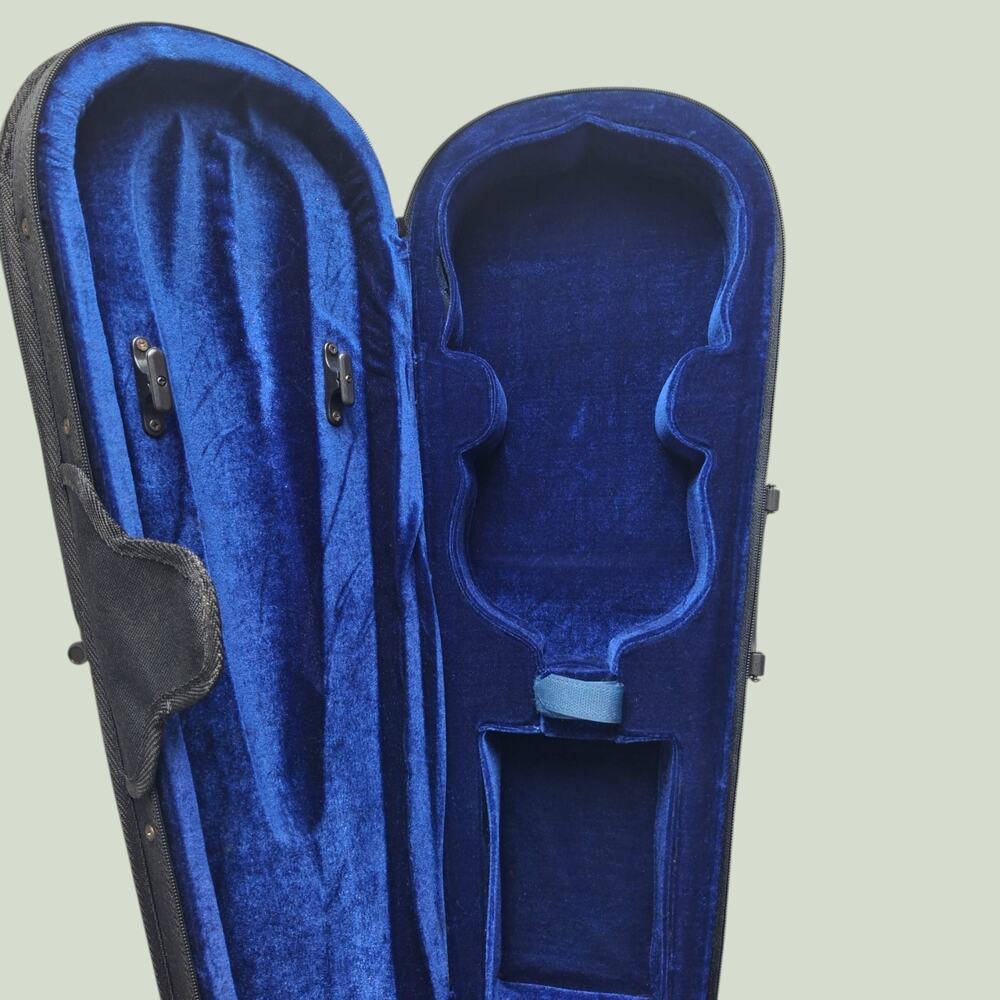 4/4 Violin Case Black Blue Velvet Padded Carrying Bag 27" Generic